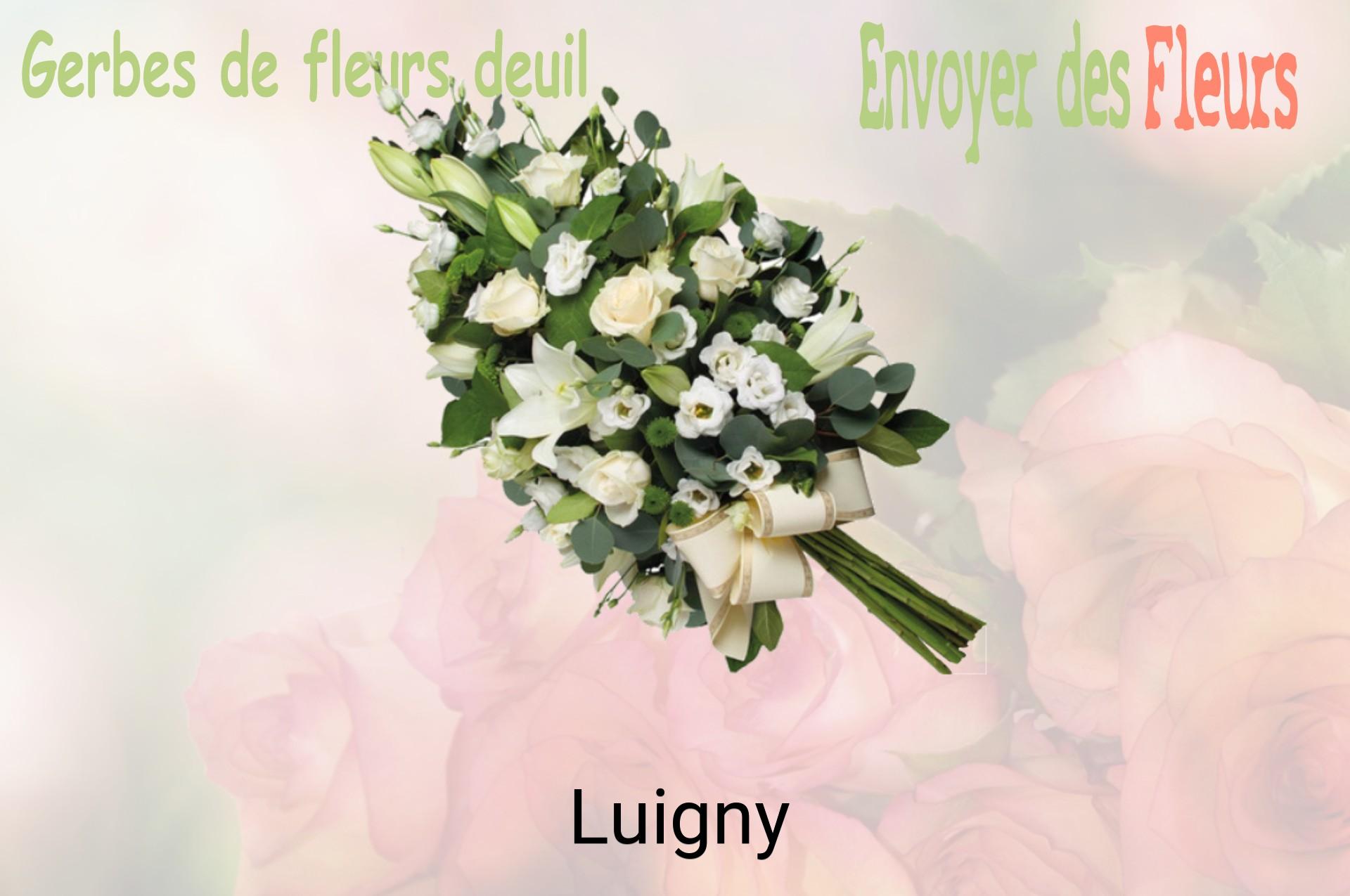 Gerbe de fleurs de deuil livrée à Luigny